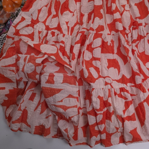 Nordstrom Christina Martinez Red & White Tie-Shoulder Sundress Sz M - Picture 9 of 11